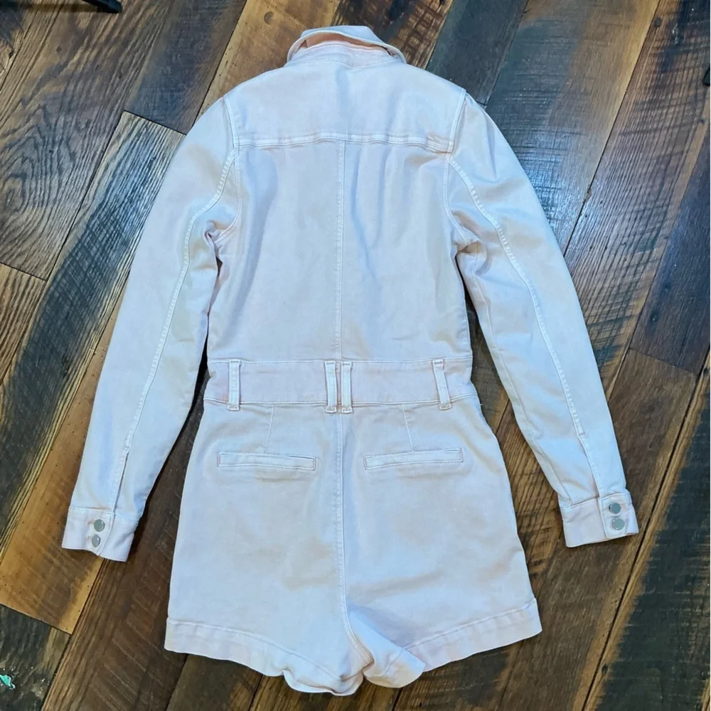 PAIGE “Meg” Romper in Vintage Pink Valentine Size 6 | Long Sleeve Utility